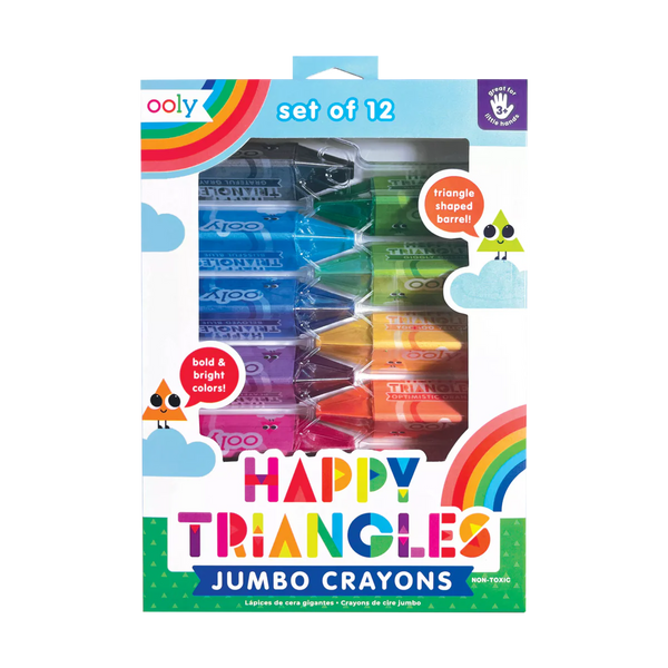 Ooly Happy Triangles Jumbo Crayons | Set of 12