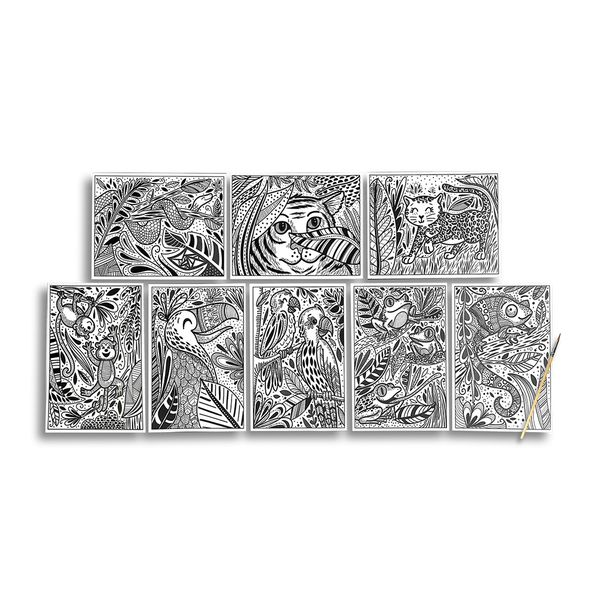 Ooly Hidden Colours Magic Paint Sheets | Magic Jungle