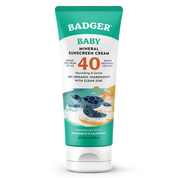 Badger SPF 40 Baby Clear Zinc Sunscreen Cream