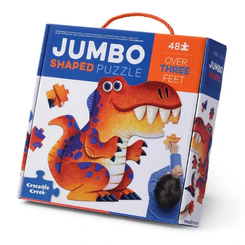 Crocodile Creek Jumbo 48-piece Shaped Puzzle | Dinosaur