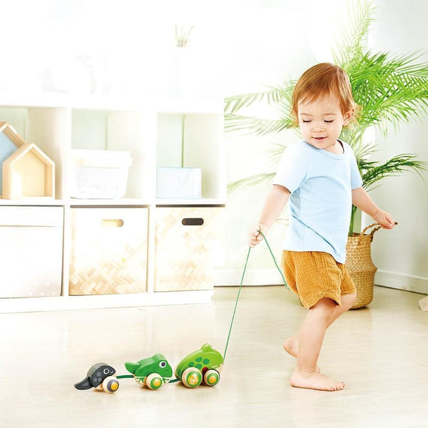 Hape Pull-Along Frog Family