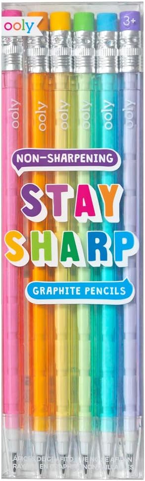 Ooly Stay Sharp Graphite Rainbow Pencils