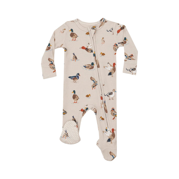 Angel Dear Bamboo Zipper Footie | Ducks