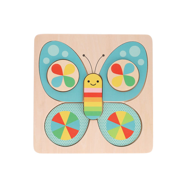 Petit Collage Little Butterfly Chunky Wooden Puzzle