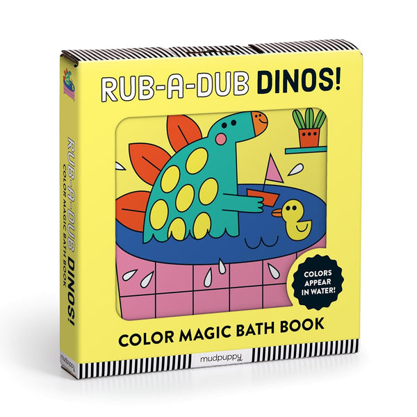 Mudpuppy Colour Magic Bath Book | Rub-a-Dub Dinos