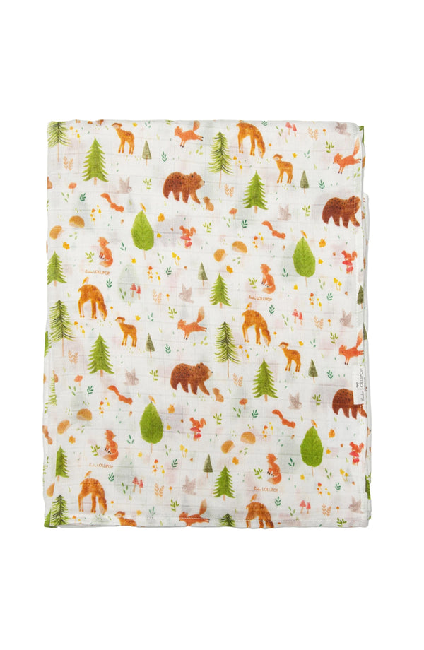 LouLou Lollipop Muslin Swaddle | Forest Friends