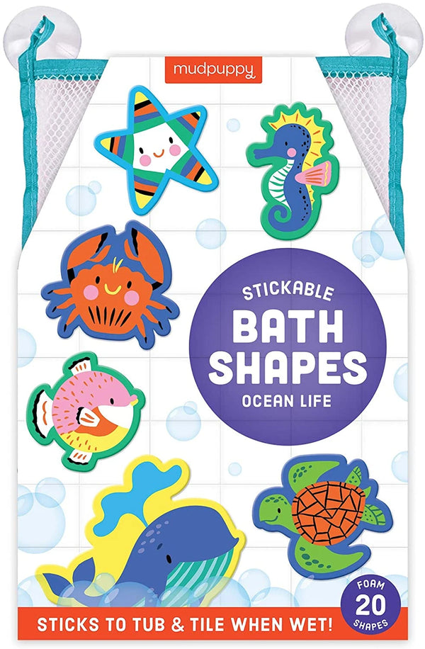 Mudpuppy Stickable Bath Shapes | Ocean Life