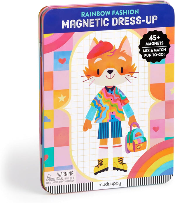 Mudpuppy Magnetic Tin Play Sets | Rainbow Fashion