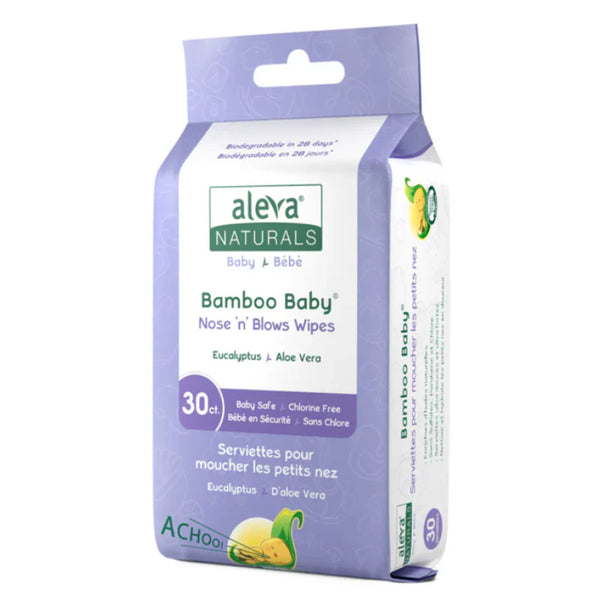 Aleva Bamboo Baby Nose 'n' Blows Wipes (30 count)