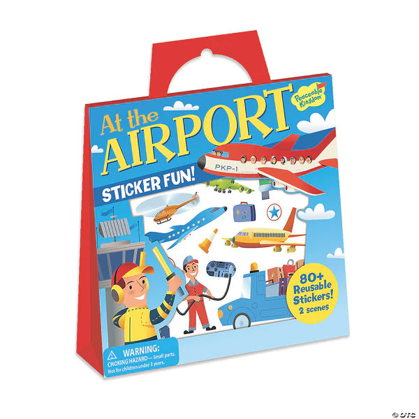 Peaceable Kingdom At the Airport Resuable Sticker Tote