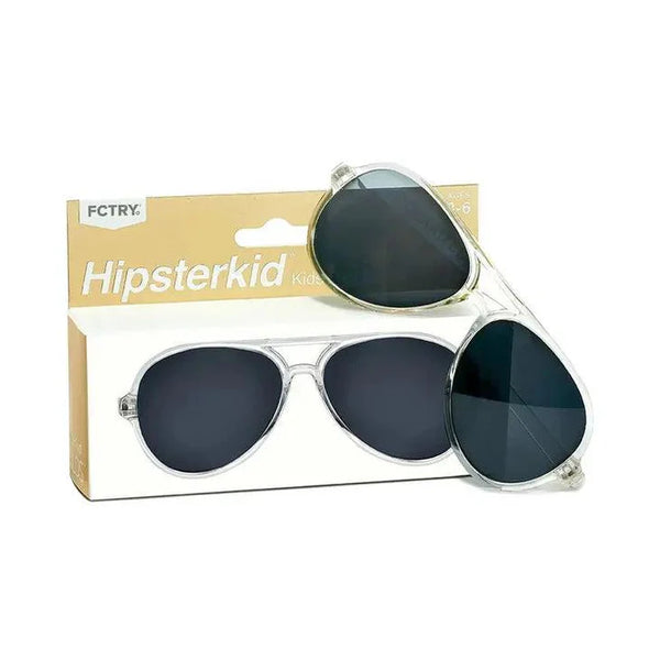 Hipsterkid Extra Fancy Aviator Sunglasses | Clear Frame