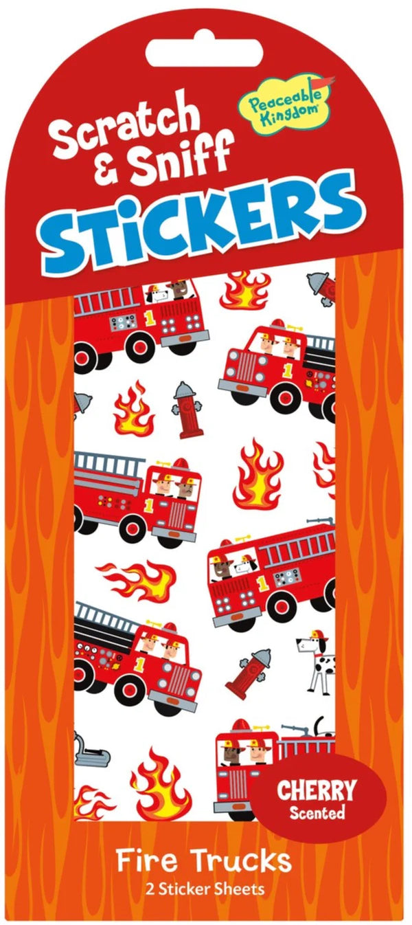 Peaceable Kingdom Cherry Firetrucks Stickers