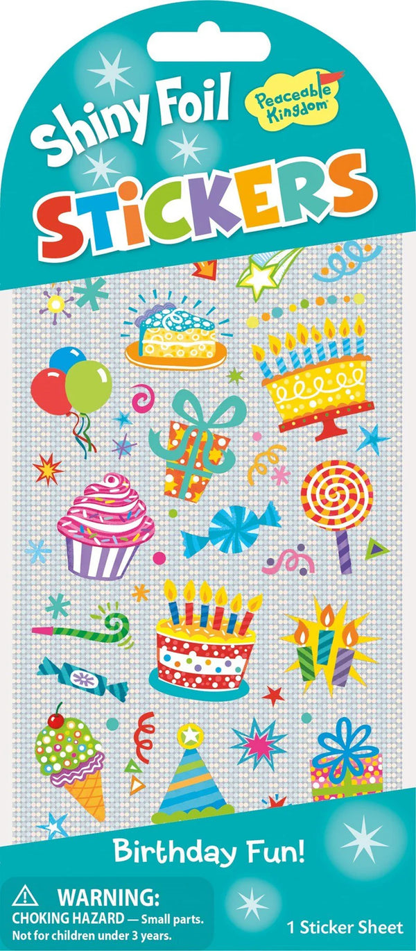 Peacable Kingdom Birthday Icons Shiny Foil Stickers
