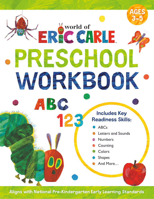 World of Eric Carle Preschool Workbook | ABC 123 | Ages 3-5