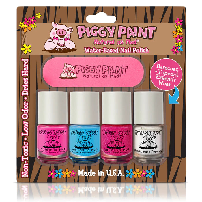 Piggy Paint Set of 3 Colours with Basecoat Jill and the Beanstalk