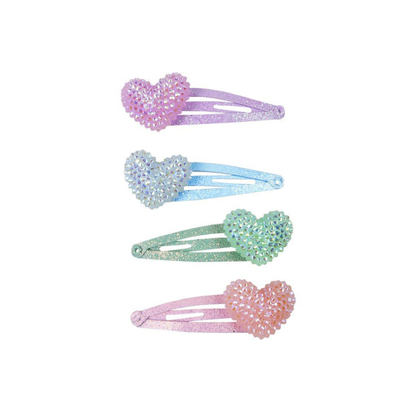 Great Pretenders Sparkle Heart Bobble Hair Clips