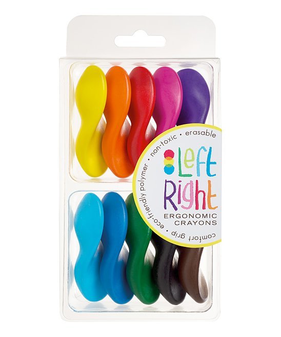 Ooly Left Right Ergonomic Crayons | Set of 12