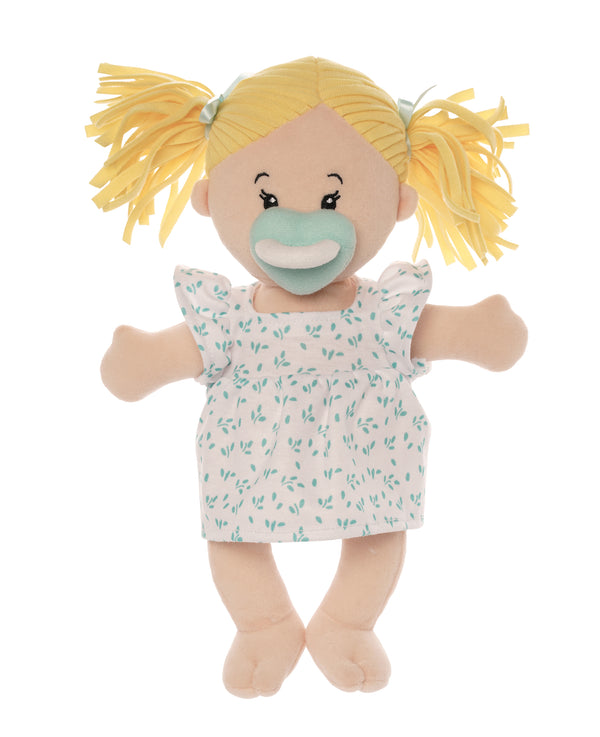 Love, Stella Soft Doll | Peach Doll with Blond Pig Tails