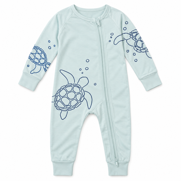 Silkberry Baby Zippy Romper with Rollover Cuffs | Starlight