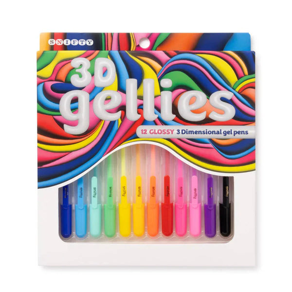 Snifty | 3D Gellies 12 Glossy 3 Dimensional Gel Pens