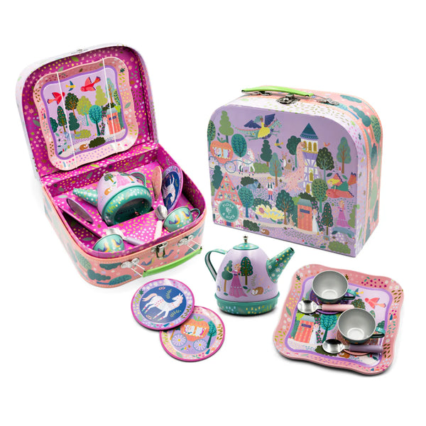 Floss + Rock Musical Tin Tea Set (11pc) - Fairy Tale