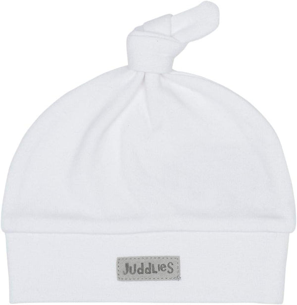 Juddlies Organic Newborn Hat | White-Grey