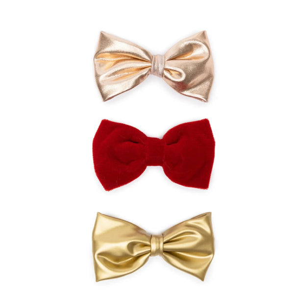Great Pretenders Sparkle Velvet Bow Clips