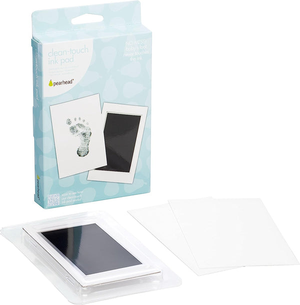 Pearhead Clean-touch Ink Pad | Set of 1 ink pad and 2 print cards | Size M/L