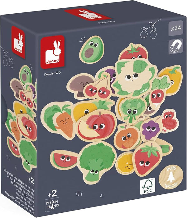 Janod | Fruit and Vegetable Wooden Magnets