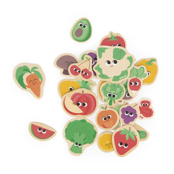 Janod | Fruit and Vegetable Wooden Magnets