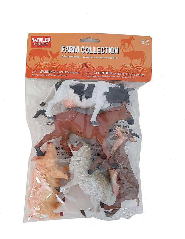 Wild Republic Farm Collection of 5 Animals