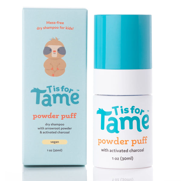 T is for Tame Powder Puff Dry Shampoo – Natural Baby Hair Care