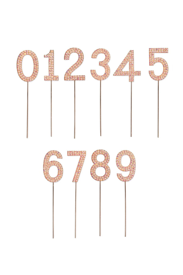 Great Pretenders Rhinestone Cake Topper Numbers