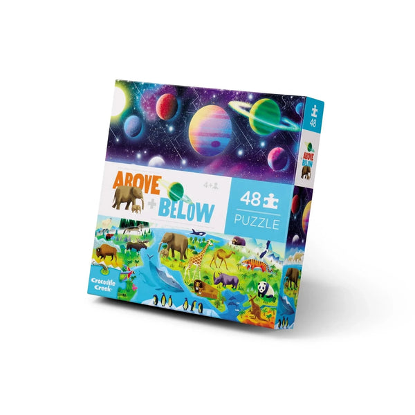 Crocodile Creek | Above + Below Puzzle | Earth and Space (48 pieces)