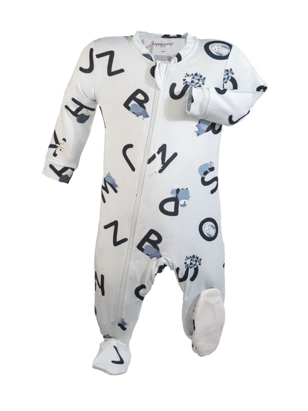 ZippyJamz Bamboo Footed Sleepers | AlphaJamz