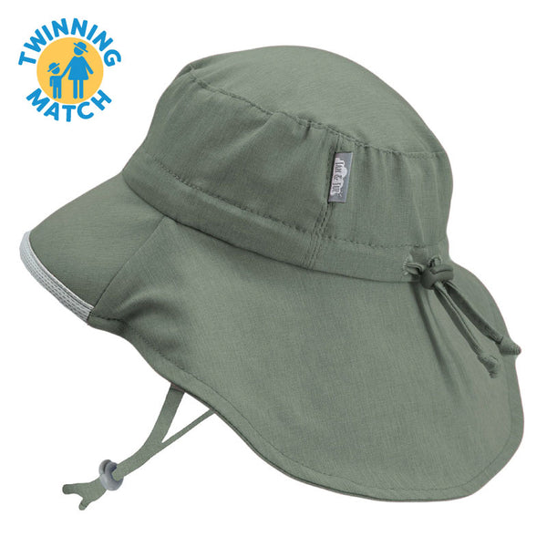 Jan and Jul Gro-With-Me Aqua-Dry, Water-Repellent Adventure Hat | Army Green