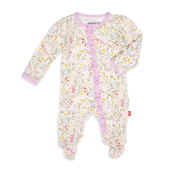 Magnetic Me Modal Ruffle Magnetic Footie Sleeper | Ashleigh