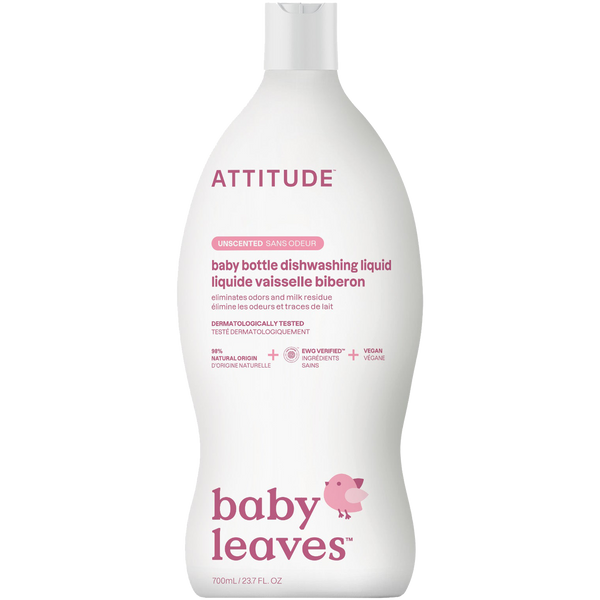 Attitude Unscented Baby Bottle Dishwashing Liquid