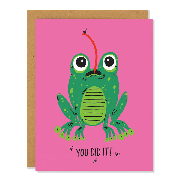 Badger and Burke Card Frog- You Did It!