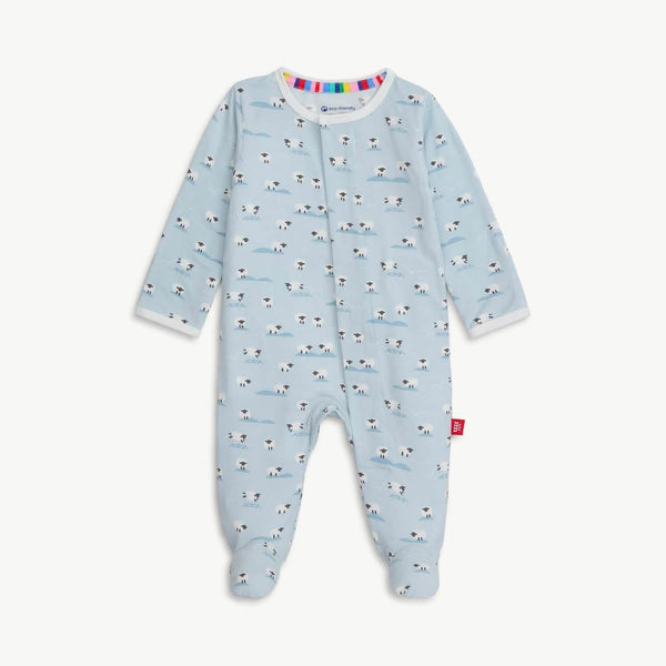 Magnetic Me Modal Footie Sleeper | Baa Baa Baby Blue