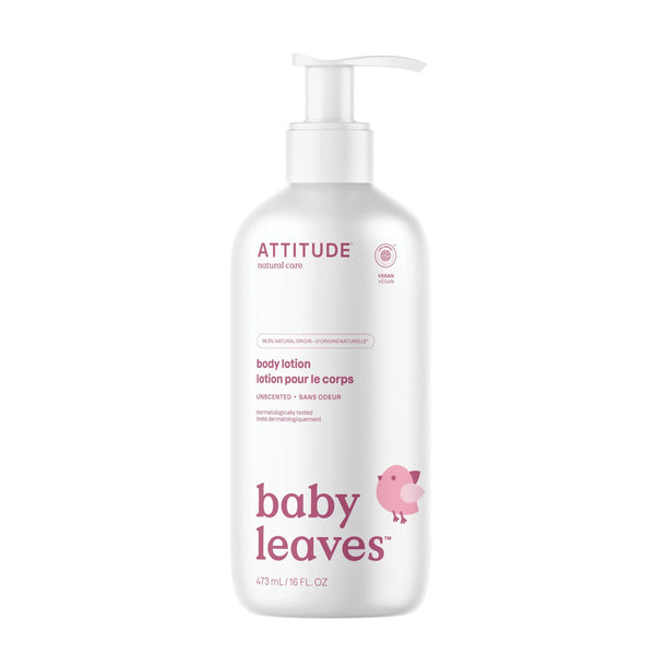 Attitude| Unscented Body Lotion| Baby Leaves 473 ml