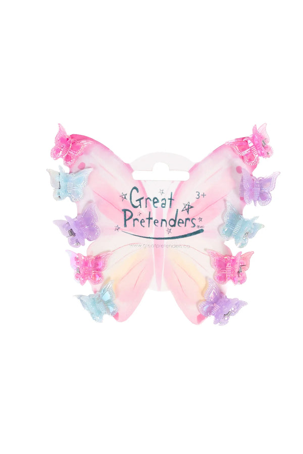 Great Pretenders| Fancy Flutter Mini Hair Clips, 10pc