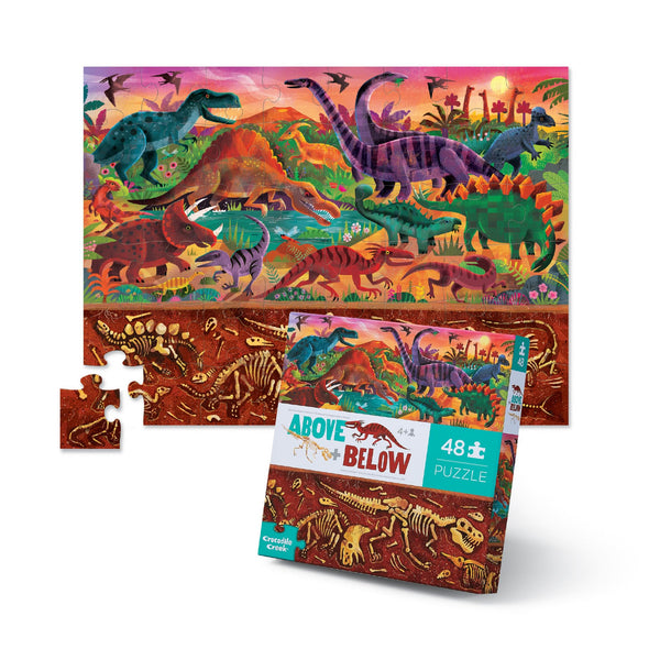 Crocodile Creek | Above + Below Puzzle Dinosaur World