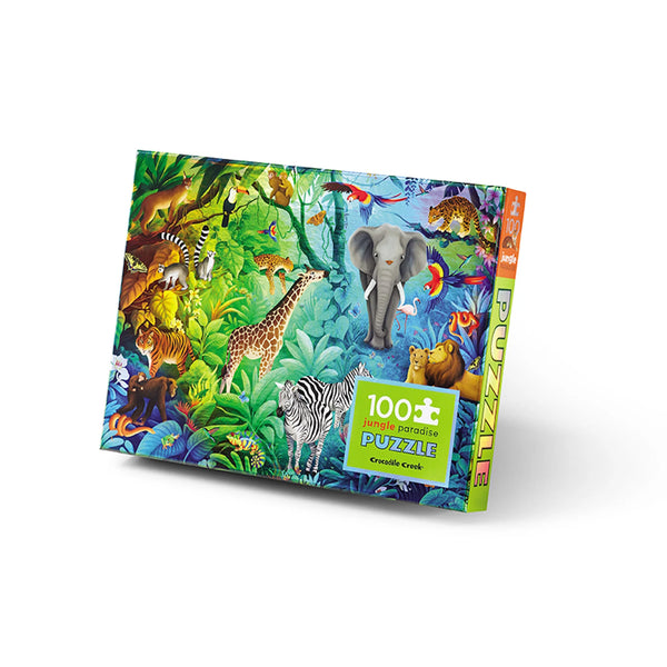 Crocodile Creek | 100 Piece Puzzle Holographic Jungle Paradise