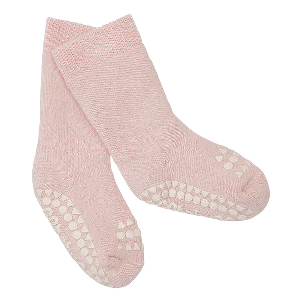 GoBabyGo Cotton Non-Slip Socks | Soft Pink