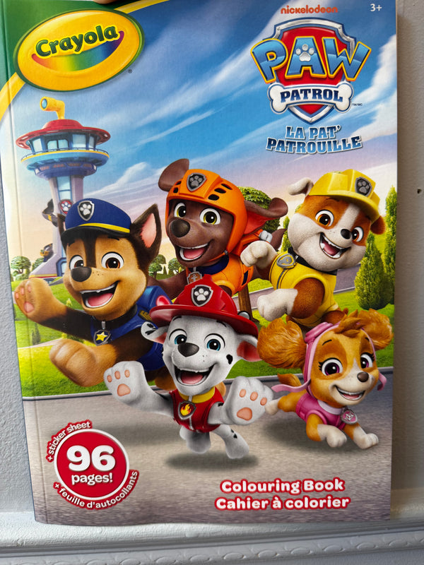 Crayola | Paw Patrol Colouring  Book with Sticker Sheet