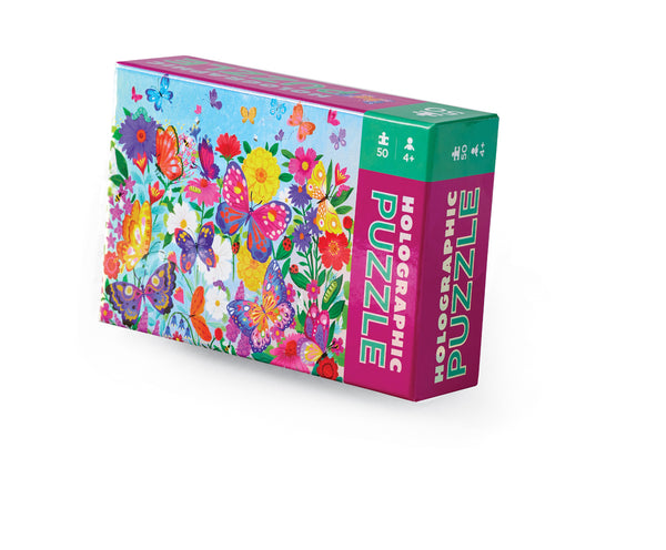 Crocodile Creek | Holographic Puzzle Butterflies 50 Pieces