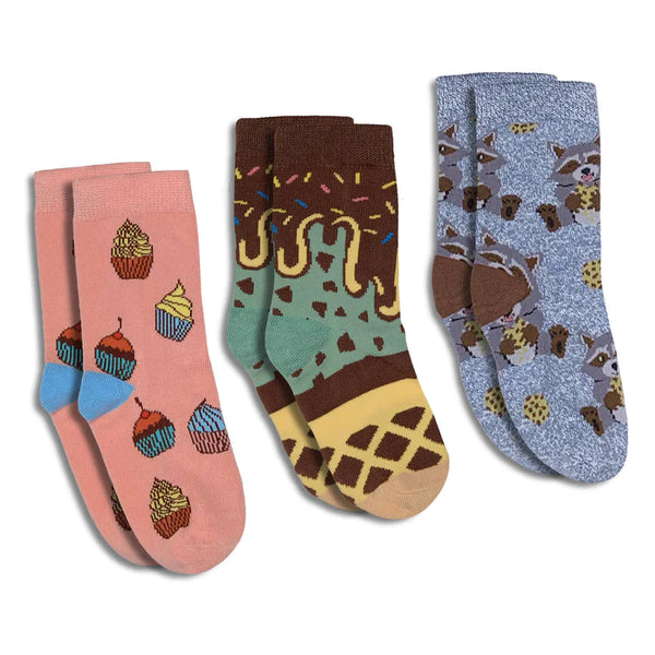 Good Luck Socks 3-Pack | Cupcakes, Ice Cream, Cookies