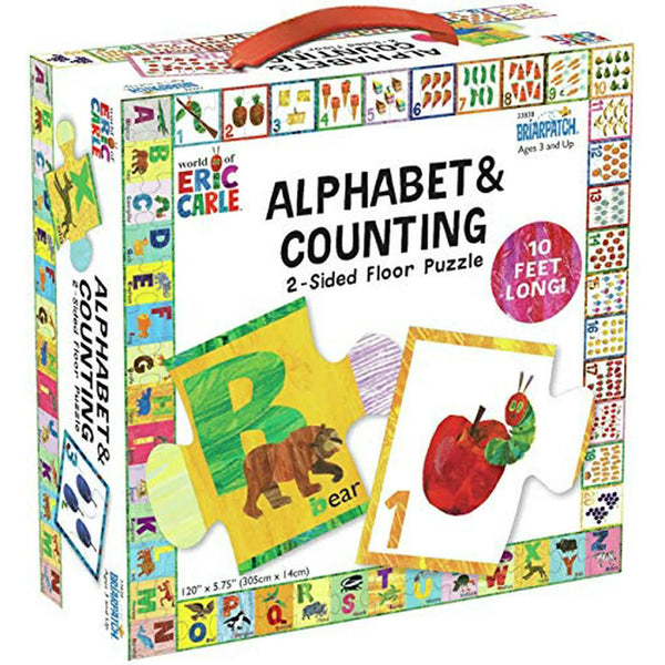 Briarpatch | Eric Carle's Alphabet & Counting 2-Sided Floor Puzzle
