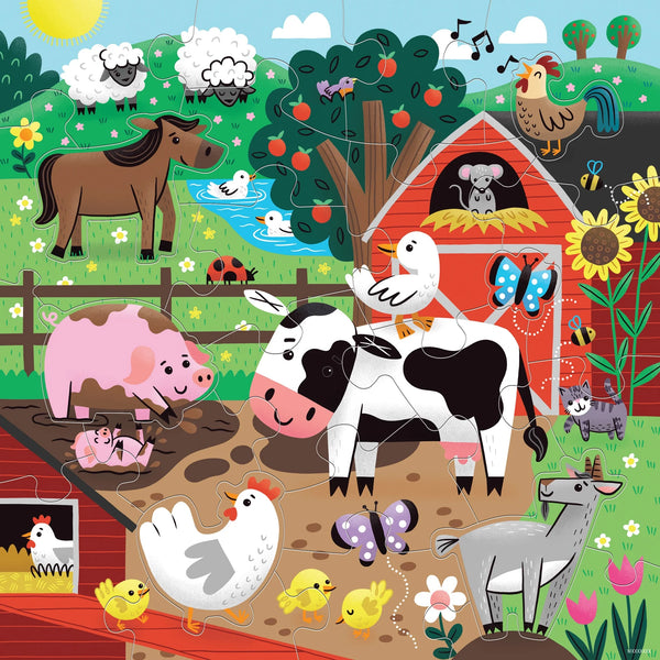 Mudpuppy 25-Piece Floor Puzzle | Farm Friends